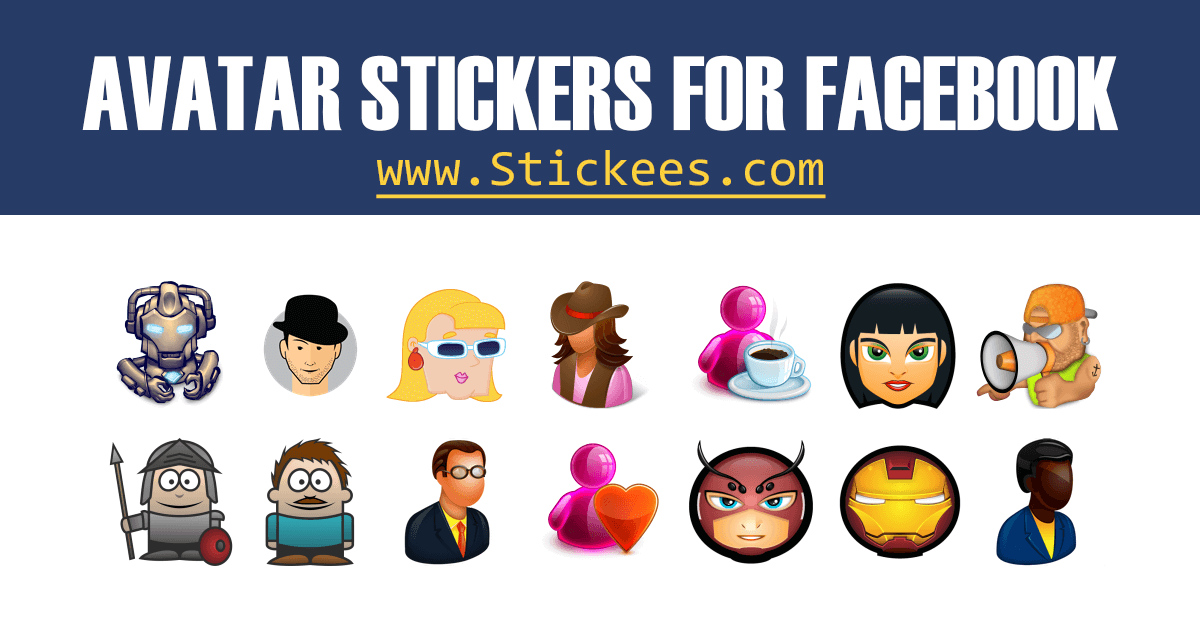 Avatar Stickers for Facebook Timeline, Chat & Email | Stickees.com