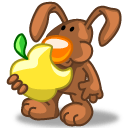 Rabbit Apple Sticker